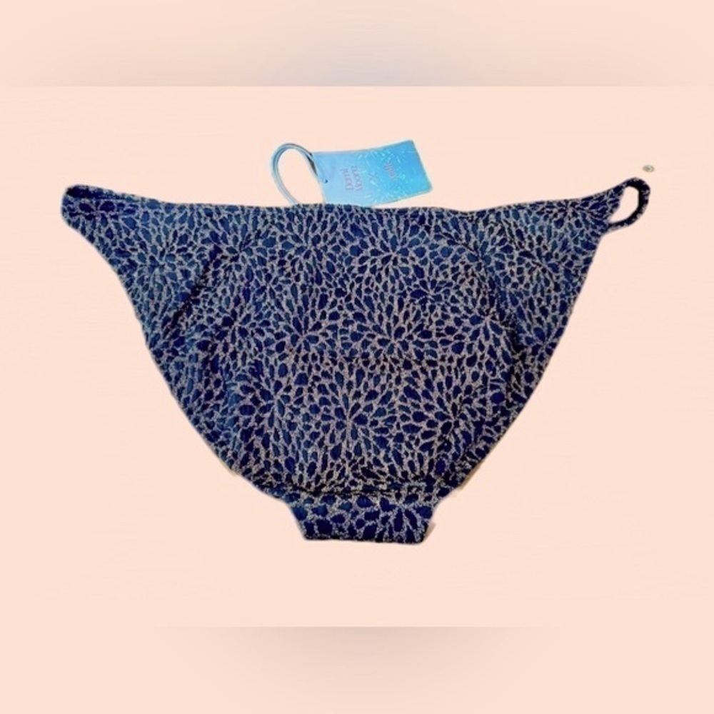 NWT Andie Swim X Demi Moore Sparkly Black Lurex Jacquard Tropaz Bikini Bottom XL - Picture 6 of 12